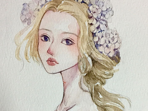 水彩女生頭像（個人主頁-ZMzExNjU2NDg=） - 創(chuàng)作習作 - 站酷設(shè)計師妖妖璃原創(chuàng)素材 - 站酷ZCOOL