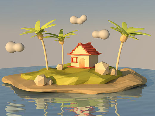 C4D第五次作业-孤岛