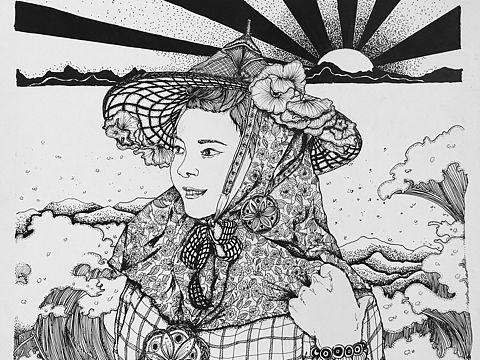 福建 惠安女 插画