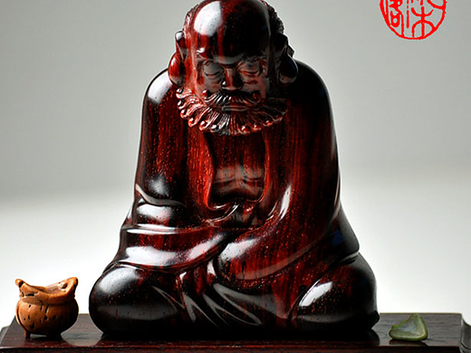 顽木作品《静思达摩》