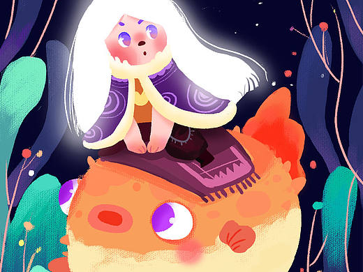 临摹静静老师的作品（个人主页-ZNDY1OTI0Mjg=） - 商业插画 - 站酷设计师酥小跃原创素材 - 站酷ZCOOL