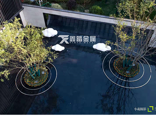 特色水景不锈钢雕塑 不锈钢喷水池 景观特色雕塑小品