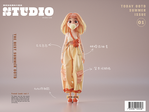 IP 发发女孩-OOTD- 品牌IP | 潮玩| IP设定