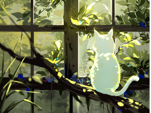 长期不打扫树上会长猫哦