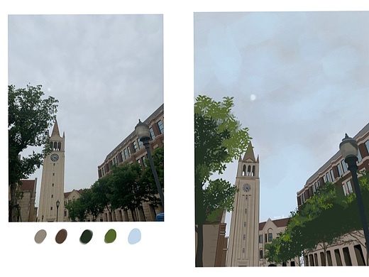 浙江大学校园手绘速写打卡（个人主页-ZNjMyMjE3NjQ=） - 商业插画 - 站酷设计师moc王原创素材 - 站酷ZCOOL