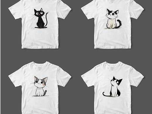 猫衣服图案原创可授权