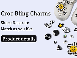 洞洞鞋珍珠混裝鞋扣