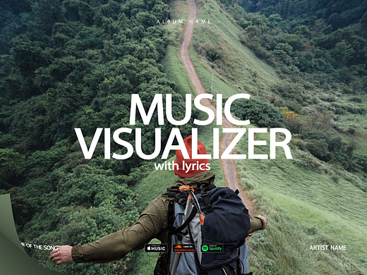 PR模板 | 音乐视觉效果动态动画音乐展示台标题歌词