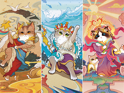 奶思猫粮插画包装