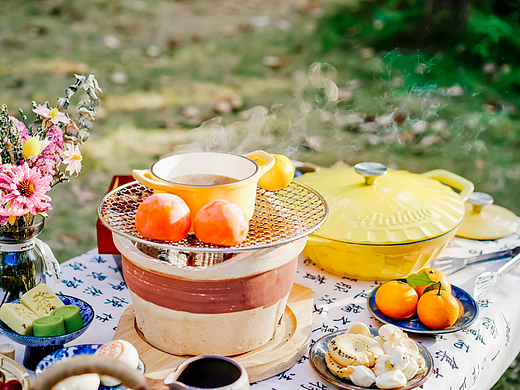 海鲜大锅 / 铸铁珐琅 / 户外煮茶