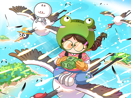 IP：《蕉绿兔与少女》系列插画4
