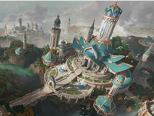 Blender场景概念《林海圣堂》