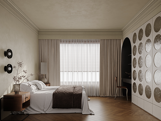 卧室（个人主页-ZNjg1ODEzOTI=） - 家装设计 - 站酷设计师素俭_原创素材 - 站酷ZCOOL