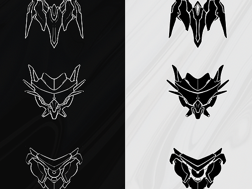 科幻 #机甲 扁平图标练习