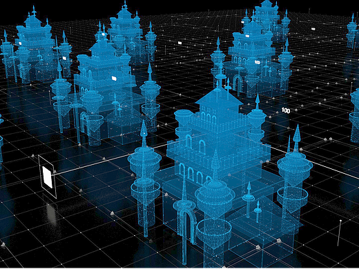 全息投影科幻数字城市C4D