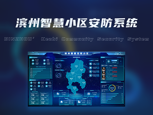 大屏案例分享  |  智慧小区安防系统
