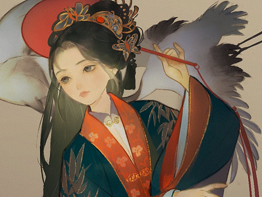 古风美人之【烛扇】