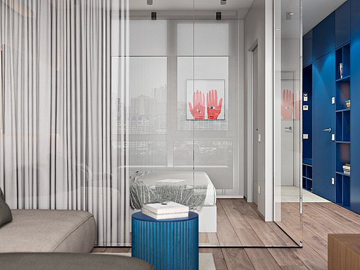 41㎡蓝色小公寓，精致又温馨