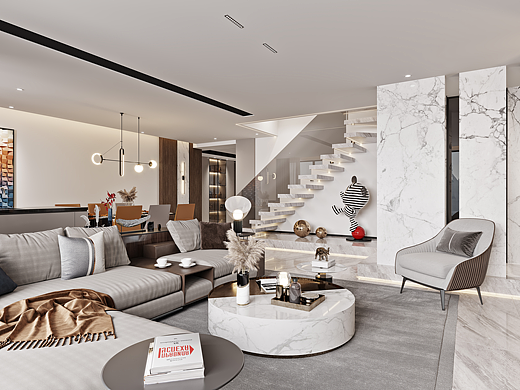 现代|带楼梯的客厅|2022.09.03