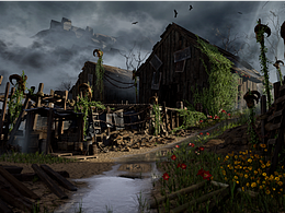 UE5三维场景_村落_写实风