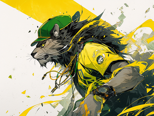 AI插画，小野兽加油哦~~