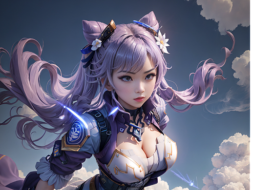 原神角色 刻晴 · 天街巡游（个人主页-ZNjUwMTM2MTY=） - AI作品 - 站酷设计师xbjskn原创素材 - 站酷ZCOOL