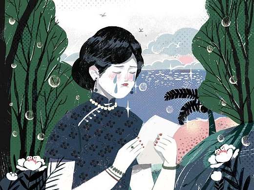 《海滨故人》书籍插画