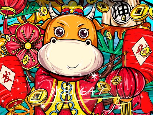 牛转乾坤（个人主页-ZNTAyMjEzMzI=） - 商业插画 - 站酷设计师Kitty47原创素材 - 站酷ZCOOL