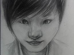 素描美女妹子