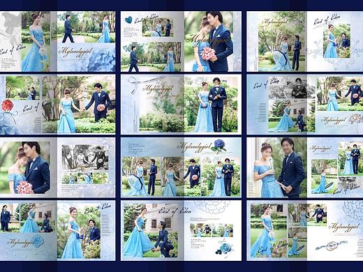 相册 婚纱照相册 婚纱照模板 相册模板 摄影模板 户外婚纱摄影 新郎新娘 个性相册模板 韩式婚纱照 