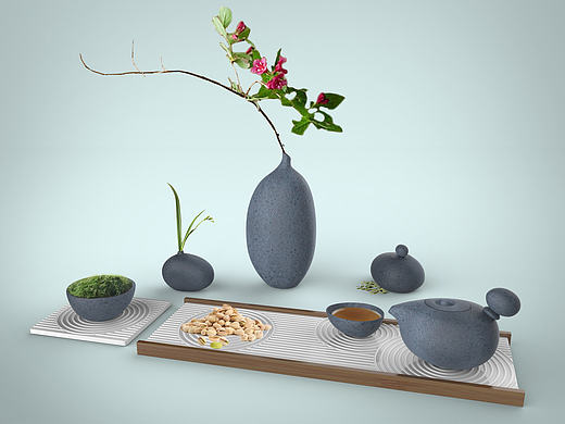 枯山水——茶具花器套组