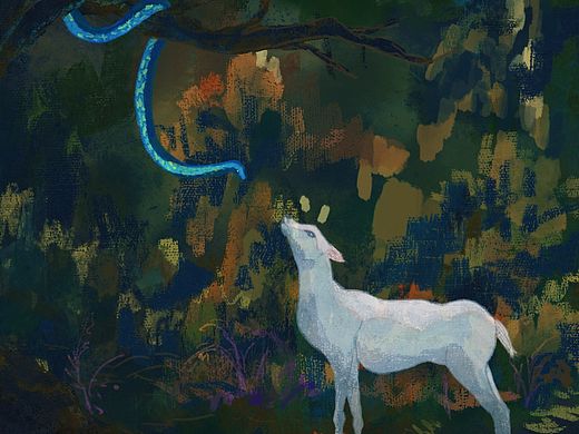 麋鹿遇（与）蛇（个人主页-ZNjE2Nzg5NzY=） - 创作习作 - 站酷设计师儿钰SFxxRd原创素材 - 站酷ZCOOL