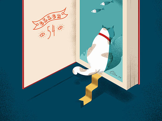 貓貓的世界（個人主頁-ZMTUyNjE0NjA=） - 海報 - 站酷設(shè)計師Ellen魚原創(chuàng)素材 - 站酷ZCOOL