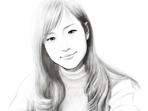 女生素描的绘画教程
