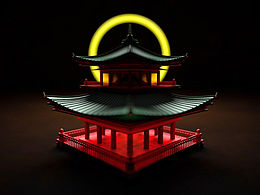 C4D-008 臨摹一個小亭子