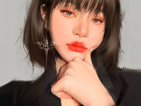 procreate头像厚涂练习