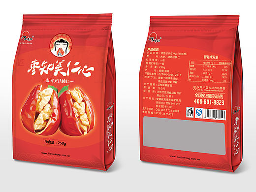 枣核桃包装袋设计、红枣包装设计