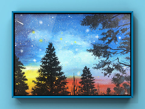 4K丙烯画🎨｜璀璨星空✨✨