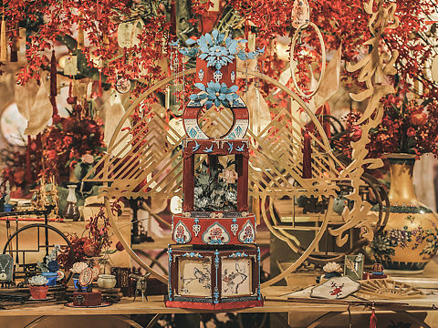 中式婚礼翻糖蛋糕，#陈心甜品#