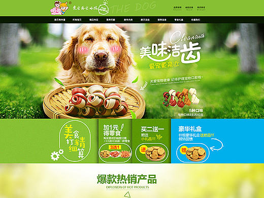狗粮首页/天猫首页/淘宝设计/店铺装修/哈格首页/宠物粮食/绿色环保生态