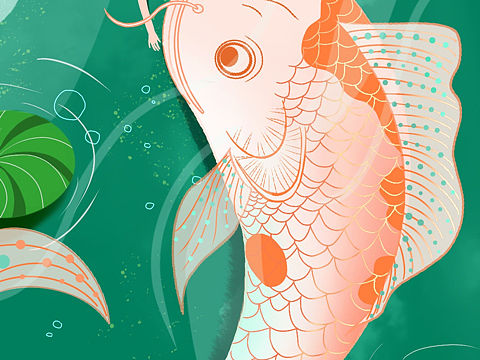 画条锦鲤求转运（个人主页-ZMzc5ODIxMDA=） - 创作习作 - 站酷设计师花小乔大人原创素材 - 站酷ZCOOL