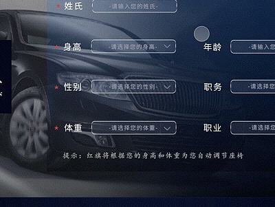 上海车展—红旗展厅信息化技术体验馆—信息采集系统界面设计