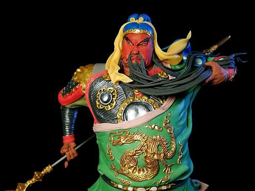 塑新斋潘纪坤手作彩塑之武圣关云长