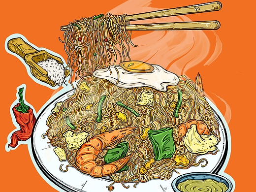 炒米粉插画-创作习作356012年前蟹黄面插画-创作习作285162年前鼠兆