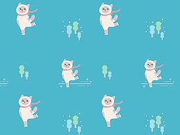 暹罗猫图案一组