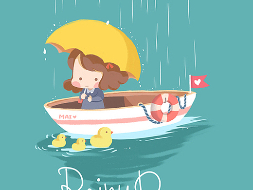 下雨天,划个船吧