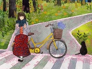 水彩插画 冬日里的春天