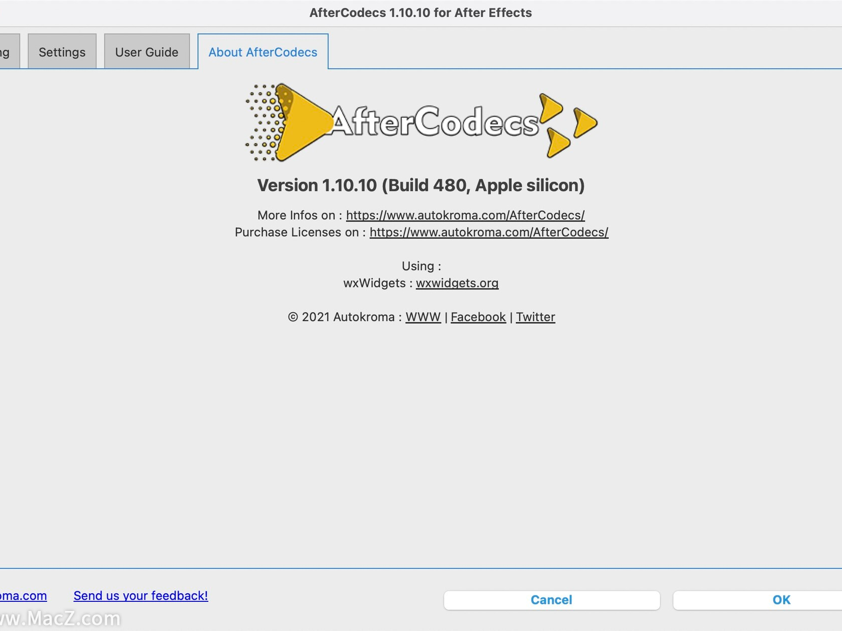 AfterCodecs 1.10.15 download the last version for iphone
