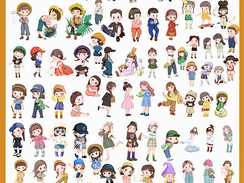 打卡了100个小人