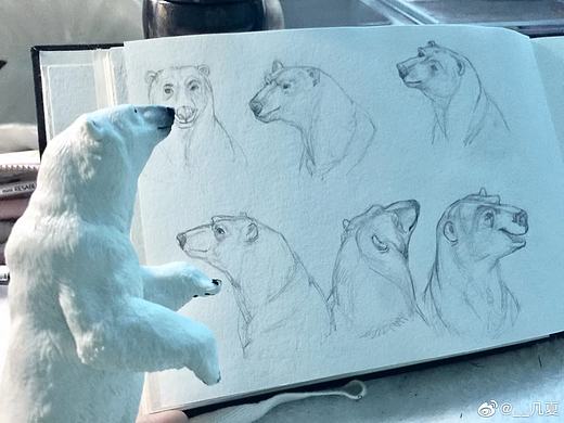 白熊 速寫（個人主頁-ZNDc2OTU1MDA=） - 創(chuàng)作習作 - 站酷設計師幾夏原創(chuàng)素材 - 站酷ZCOOL